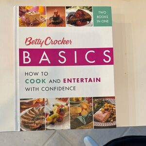 Betty Crocker Basics Cookbook - White, Magenta & Teal Cover